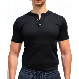 Slim fit clearance short sleeve henley